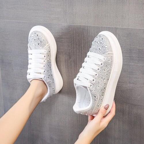 Classic casual flat shoes rhinestone fashion comfortable soft sole walking shoes ladies casual shoes