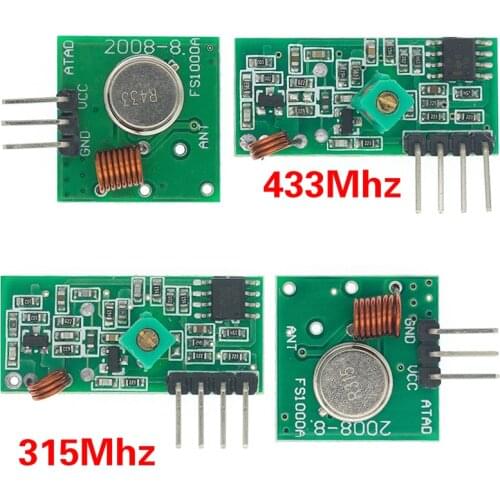 433Mhz RF Wireless Transmitter Module and Receiver Kit 5V DC 315Mhz Wireless For Arduino Raspberry Pi /ARM/MCU WL Diy Kit