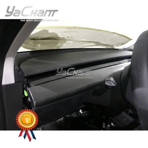 Matte Dry Carbon Fiber Dashboard Air Con Panel Fit For 2018-2019 Tesla Model 3 Dashboard Air Con Vents Panel Replacement