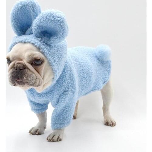 Cute Dog Hoodies Winter Pet Dog Clothes Cat Poodle Schnauzer Pug French Bulldog Clothing Frenchie Dog Costume Coat Outfit