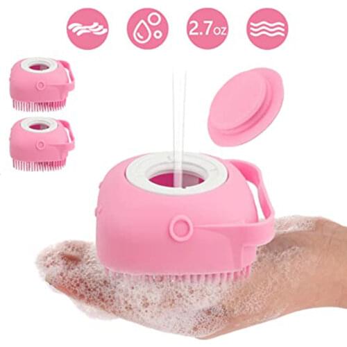 Multifunction Silicone Massager Brush Bath Shower Scrubber with Gel Dispenser Exfoliating Wash Skin Household Clean Shower Brush