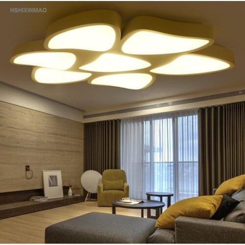 Postmodern simple LED ceiling lamp living room lighting warm master bedroom study creative acrylic flower shape Ceiling lights