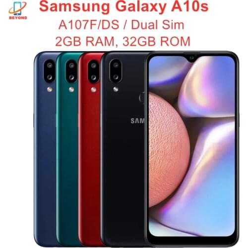 Samsung Galaxy A10s A107F/DS Dual Sim Global Version RAM 2GB ROM 32GB Mobile Phone Octa Core 6.2" 2 Rear Camera Fingerprint