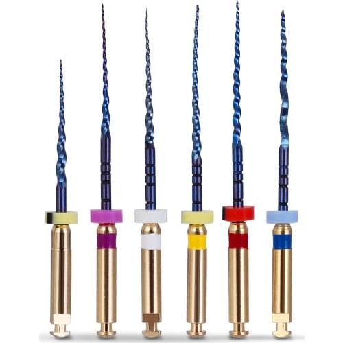 Dental Endo Root Files Root Canal 6pcs/pack 25mm,SX Dental Files Root Canal Dental Engine Use Rotary Heat Activated Canal Root