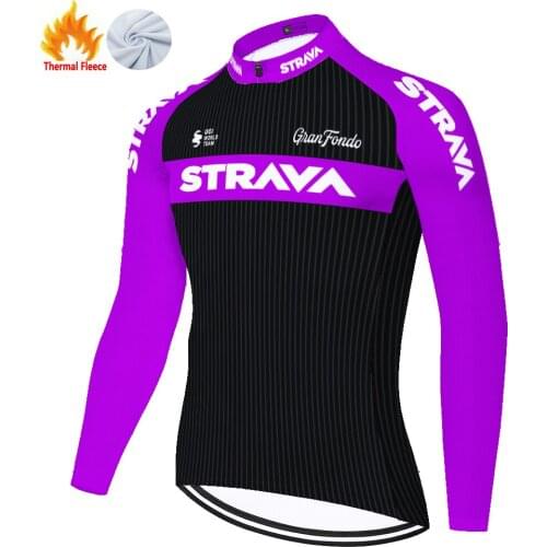 Strava Winter Thermal Fleece Heren Bike 자전거져지 Cyclisme Homme Abbigliamento Retro Maillot Ciclismo Hombre Cycling Jersey Men