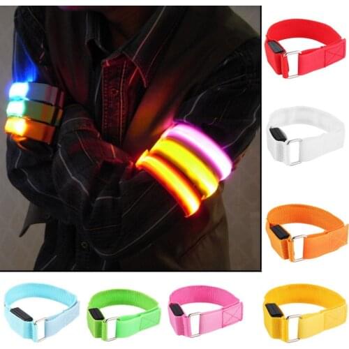 LED Reflective Light Arm Armband Strap Safety Belt For Night Running Cycling Hand Strap Wristband Wrist Bracelets Dropship