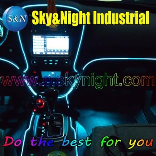 Car Decoration(D Type)4.0mm Neon EL Wire 5M +12V Inverter With Cigar Lighter,Free Shipping