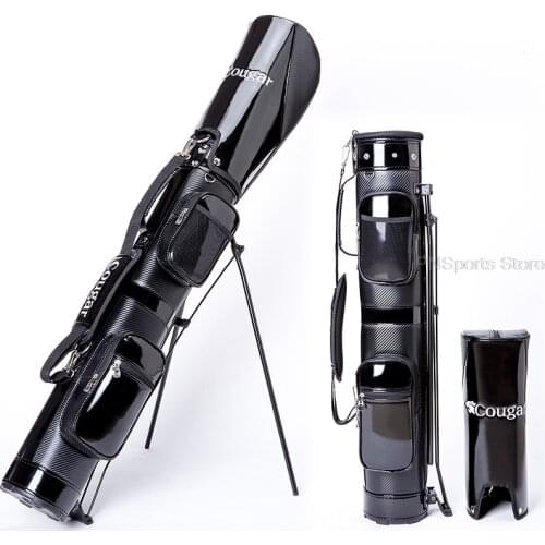 2021 Waterproof PU Golf Gun Bag Protable Large Capacity Package Lightweight Stand Carry Bag Hold 9 Clubs Caddie Aviation Pack