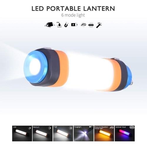Waterproof Anti-Mosquito Camping Tent Lights Portable Lantern Magnetic Flashlight USB Rechargeable Torch Mosquito Repellent Lamp