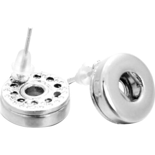 Silver Color Womens Earring for 12mm 18mm Snap Button Jewelry Female Snap Earring For Women Bohemian ZI080