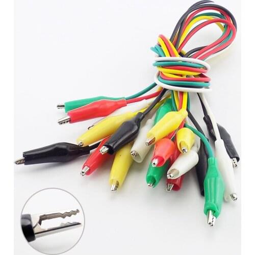 1/5/10 Pcs DIY Alligator Clips Electrical Test Jumper Wire Roach Clip Test Leads 5 Colors Alligator Double-ended Crocodile Clips