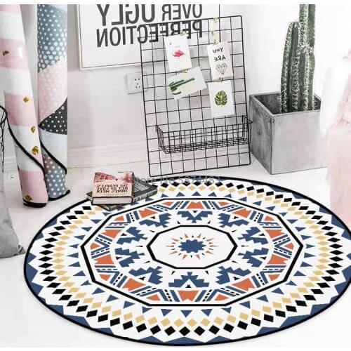 200cm Fashion Modern Minimalist Style White Background Geometric Living Room Bedroom Hanging Basket Chair Non-slip Round Mat