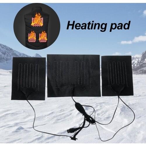 3 In 1 USB USB Charged Heating Pad 5V Electric Heating Sheet With 3 Gear Adjustable Temperature Heating Pad For Vest Appealing