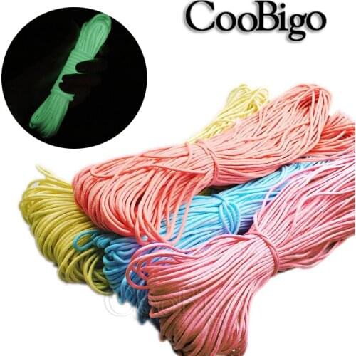 4mm Luminous Rope Paracord 550 Parachute Cord Lanyard Fluorescent 9 Strand Core DIY Bracelet Accessories Glow in the Dark 100ft
