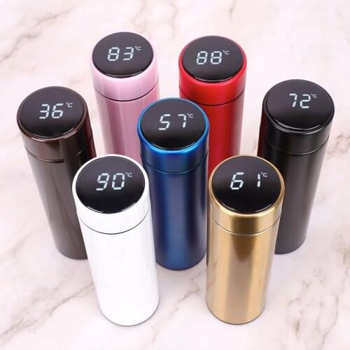 500ML 304 Stainless Steel Thermos temperature Display Vacuum Insulation Bottle Intelligence Office Tumbler Portable Car Gift