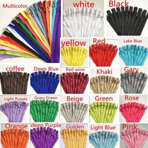 80pcs 8 Inch Nylon Coil Zippers Tailor Sewer Craft Sewing Trousers DIY fashion accessories craft component