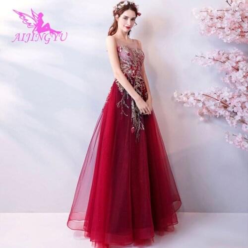 AIJINGYU 2021 2020 floor length Customized new hot selling cheap ball gown lace up back formal bride dresses wedding dress TJ340