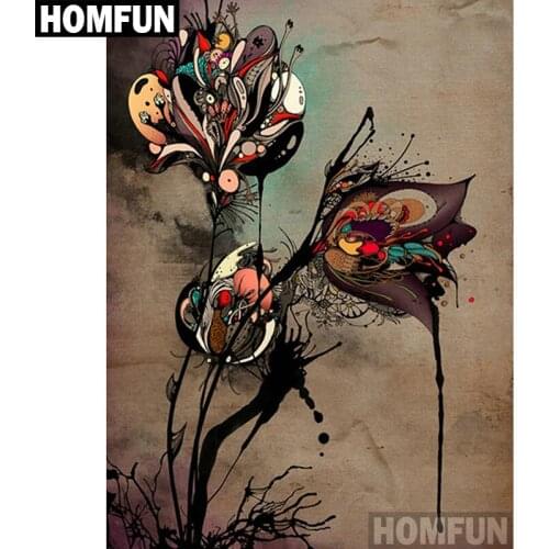 HOMFUN Full Square/Round Drill 5D DIY Diamond Painting "Abstract flower" Embroidery Cross Stitch 5D Home Decor Gift A06858