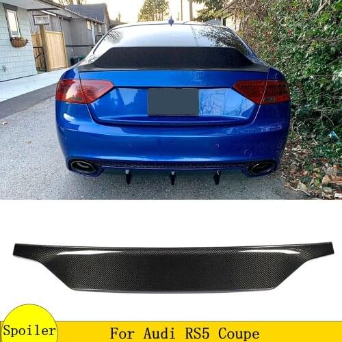 Carbon Fiber Rear Wing Trunk Lip Spoilers For Audi RS5 Coupe 2012-2016 rear trunk spoiler wing lip