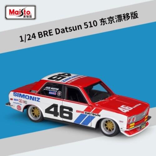 Maisto 1:24 Tokyo MOD Nissan 1971 DATSUN 510 #46 alloy car model handicraft decoration collection toy tool gift die-casting