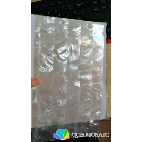 AAA grade white mother of pearl laminate sheet for musical instrument and wood inlay brick pattern 1pcs