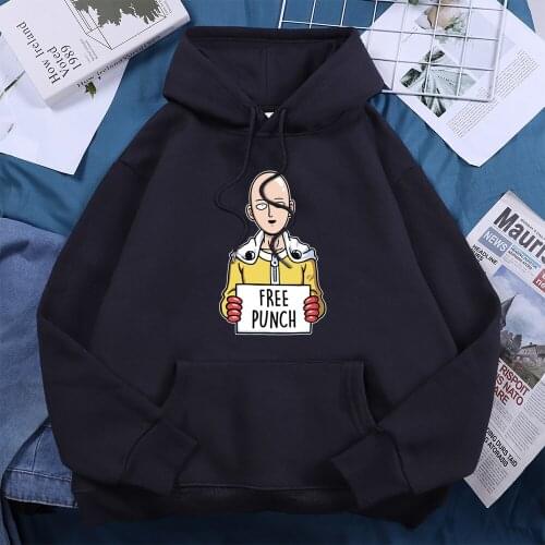 Free Punch Cool Comic Printed Woman Hooded 2021 Spring Fashion Hoodie Harajuku Casual Hoodies Hip Hop Fleece Women Streetwear