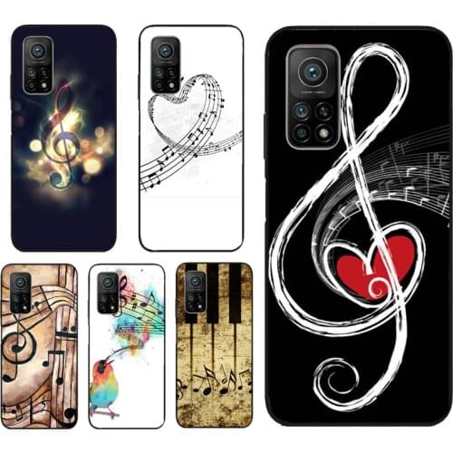 Music Note Symbol Piano Phone Case For Xiaomi Mi 10T Pro 11 Lite Ultra Mi A3 Note 10 POCO X3 M3 Pro F1 F2 F3 Cover