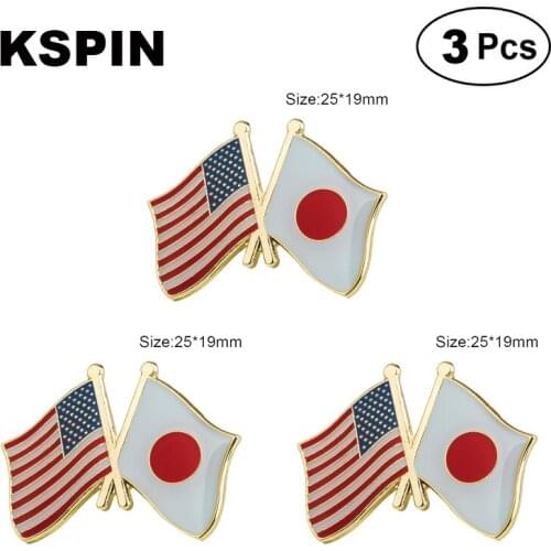 U.S.A Japan Frendship Lapel Pin Brooches Pins Flag badge Brooch Badges