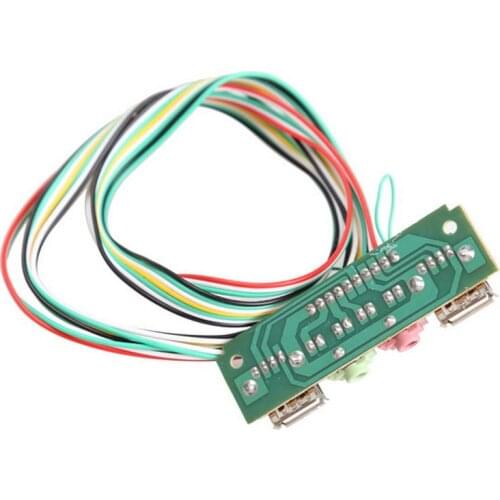 FW1S PC Computer Case Front Panel USB Audio Port Mic Earphone Cable