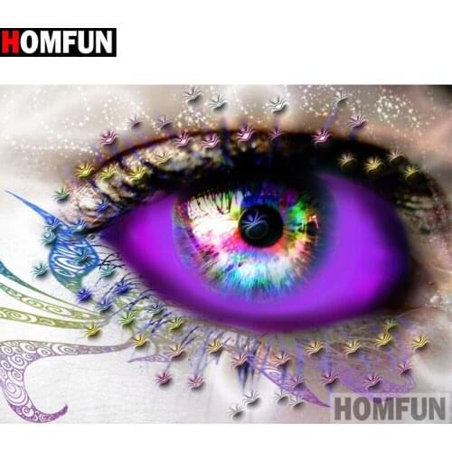 HOMFUN Full Square/Round Drill 5D DIY Diamond Painting "Painting eyes" Embroidery Cross Stitch 5D Home Decor Gift A13963