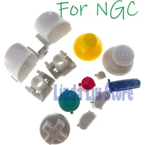 30sets Full Set ABXY Z Keypads L R Buttons for Nintend NGC Controller Colorful Thumb Touch Button Keys Joystick Cover Cap parts