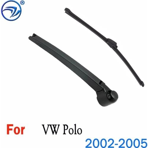 Wiper 13" Rear Wiper Blade & Arm Set Kit For VW Polo 2002 2003 2004 2005 Windshield Windscreen Rear Window