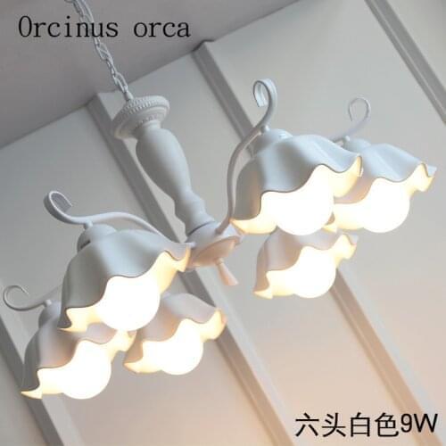Korean chandelier ceramic garden childrens room Nordic modern minimalist living room dining room kitchen lamps