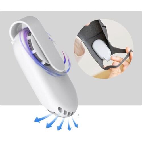 Mask Small Fan Portable USB Charging Desktop Student Summer Office Clip-On Mute Masks Healthly Protective Clip Air Cooling Fans