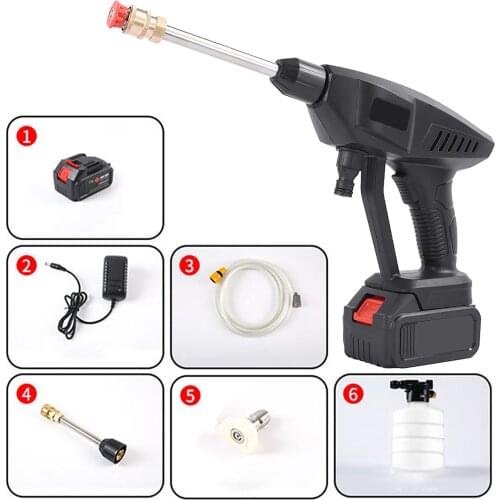 15000mah Cordless Pressure Washer Portable Multifunction Power Cleaner Electric Car Washer Gun High Pressure Cleaner Foam Nozzle