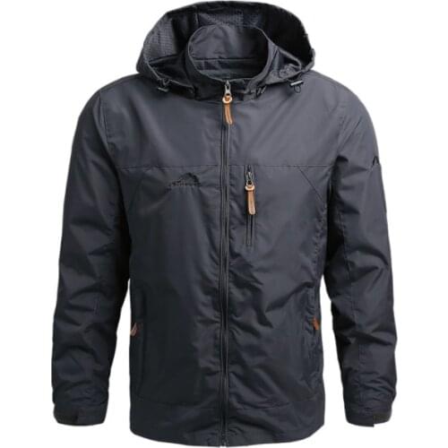 Men Waterproof Jackets Hooded Coats Male Outdoor Outwears Windbreaker Windproof Spring Autumn Jacket Fashion Clothing Coat
