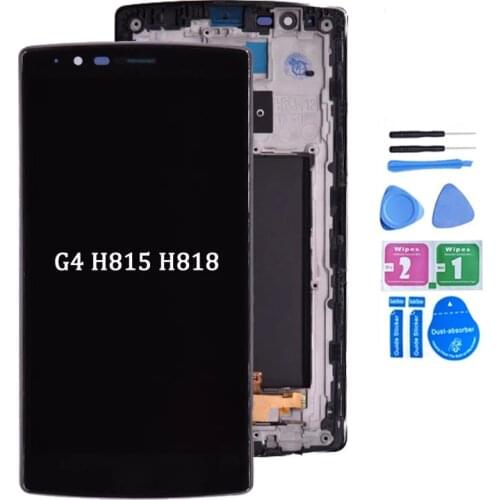 Original For LG G4 H810 H811 H815 VS986 LS991 F500L H818 LCD display and Touch Screen Digitizer with Frame free shipping