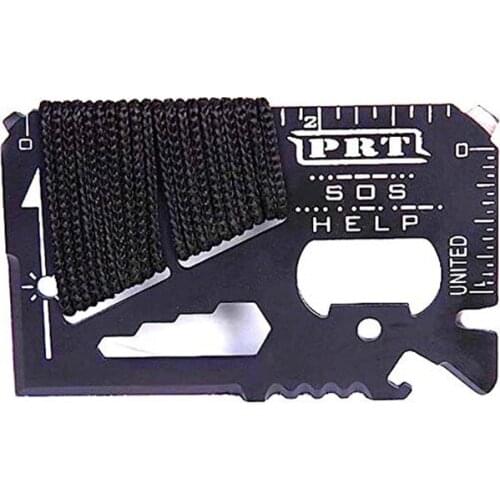 New Portable 14-in-1 Multifunctional Camping Outdoor Card Knife Stainless Steel Black Cord Tool Card Knifes