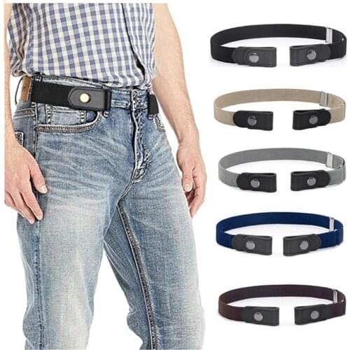 No Buckle Show Belt for Men Buckle Free Stretch Belt for Jeans Pants ,No Hassle Waist Belt