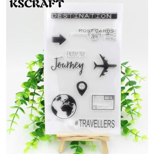 KSCRAFT Enjoy The Journey Transparent Clear Silicone Stamp/Seal for DIY scrapbooking/photo album Decorative clear stamp 026