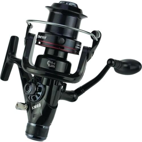 Fishing Tackle 10+1BB Spinning Fishing Reel Double Drag Full Metal Coils Carp Bait River Fishing Wheel black