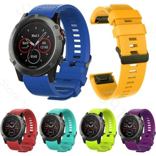 Silicone Watch Band Straps For Garmin Fenix 6 6S 6X 5X 5 5S 3 3HR Enduro Forerunner 935 945 Quick Release Bracelet Wrist Strap