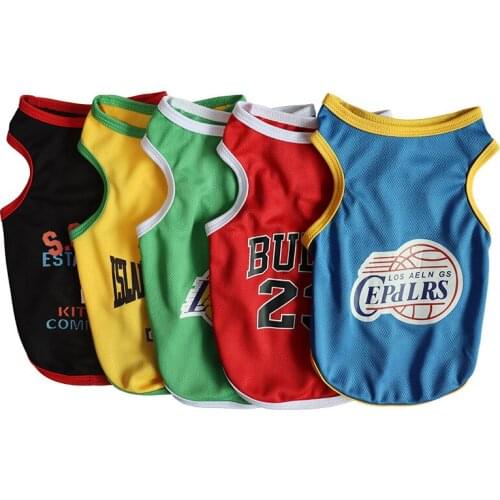 Pet breathable basketball uniforms pet clothing quick-drying clothes for small and medium-sized dogs