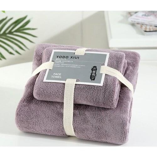 Coral Fleece Absorbent Bath Towel Adult Face Towel Bath Towel Set Soft Bath Towel Set 70*140 Multicolor Optional