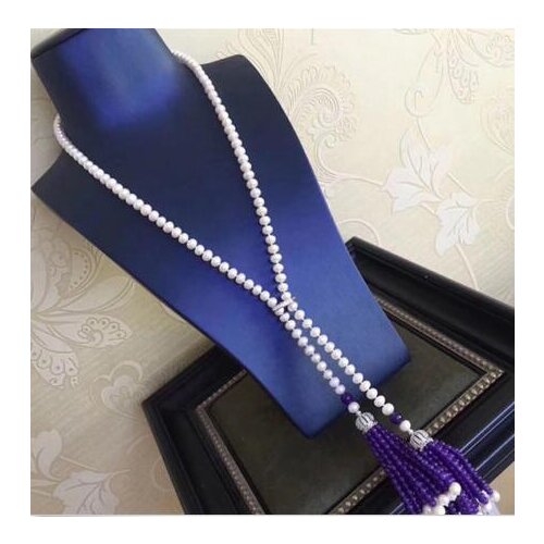 Jewelry new style 8 mm south sea long white pearl necklace Christmas gift