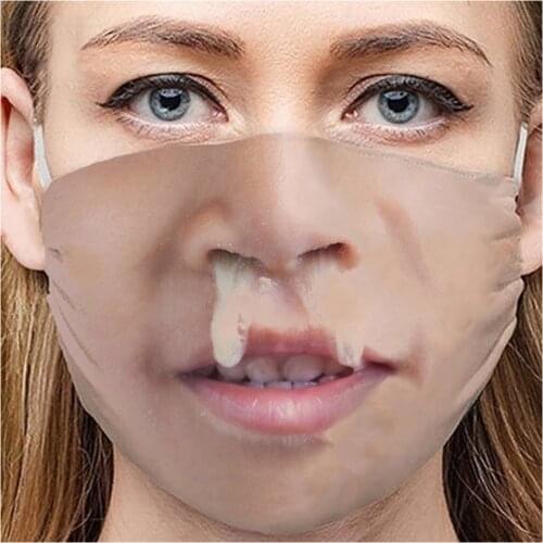 Funny Designer Mouth Face mask for women cotton mask adjust bandage breathable fabric masque dustproof Maske protect face