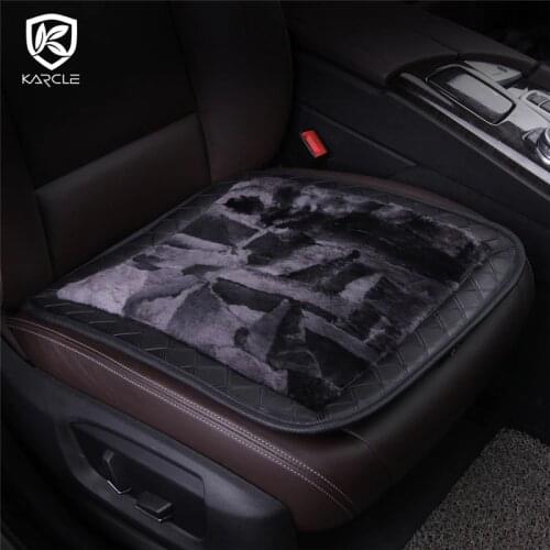 Winter Front Car Seat Cushion Fur Seat Cover Cloaks of Sheepskin Wool&Leather Breathable Car Styling Car Covers in Salon For BMW