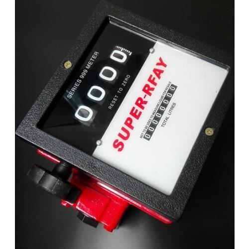 1PC Mechanical Fuel Flow Meter 4 Digits(back to 0) Inlet Size 1" 1.5" 2" 20~150L/Min Diesel Gasoline Kerosene Vertical/Horizonta