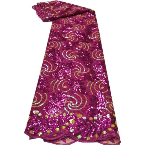 2021 Embroidery French Sequin Swiss Net High Quality Nigerian African Tulle Mesh Cord Lace Fabric For Dress 5 Yards Lot QX-125