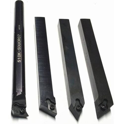 4pcs 10mm Shank Lathe Boring Bar Turning Tool Holder S10k-SDUCR07/SDJCR1010H07/SDJCL1010H07/SDNCN1010H07